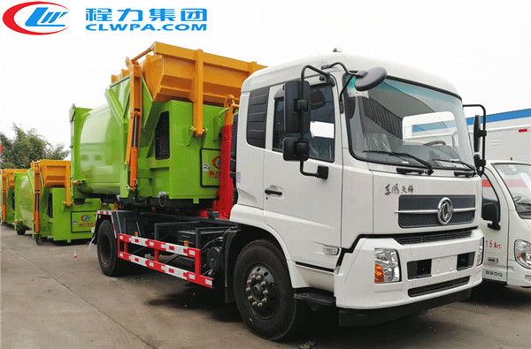 國(guó)五東風(fēng)天錦車廂可卸式垃圾車